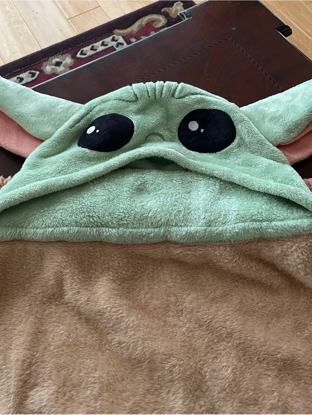 Disney The Big One, Kids’ Plush Hooded Baby Yoda Bath Towel, Sz OS